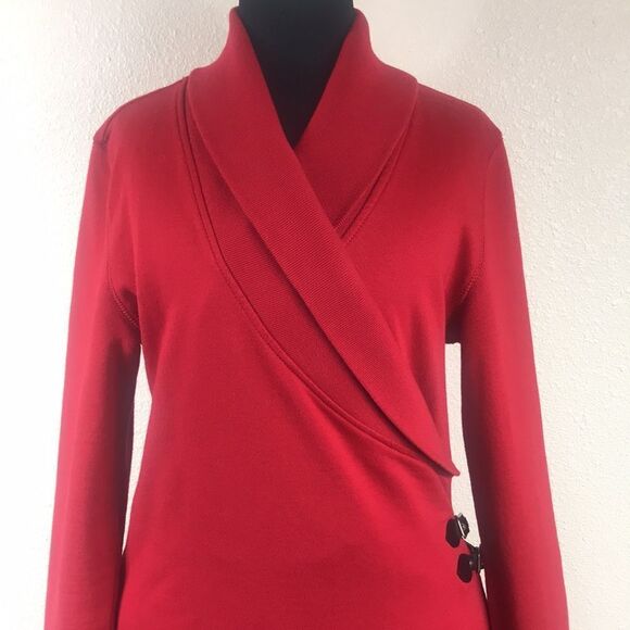LRL LAUREN JEANS CO RALPH LAUREN RED WOMEN DRESS SIZE M - Picture 9 of 16